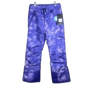 Arctic Quest Youth Medium 10/12 Purple Tie Dye Snow Pants Insulated Water Resist